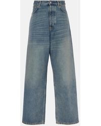 Balenciaga - Faded Mid-Rise Wide-Leg Jeans - Lyst