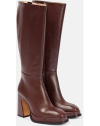 Souliers Martinez - Begonia Leather Knee-high Boots - Lyst