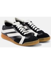 Proenza Schouler - Track Suede-Trimmed Leather Sneakers - Lyst
