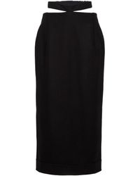 Jacquemus La Jupe Valerie Wool-blend Pencil Skirt - Black
