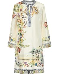 Etro Minikleid aus Seide - Gelb