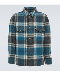 Alanui - Checked Wool And Alpaca Shirt Jacket - Lyst