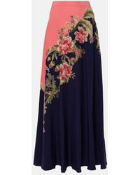 Etro - Rock Aus Crêpe De Chine Mit Print, Damen, Größe - Lyst