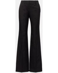 Magda Butrym - Cotton And Silk Flared Pants - Lyst