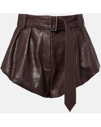 Magda Butrym - Belted Leather Shorts - Lyst