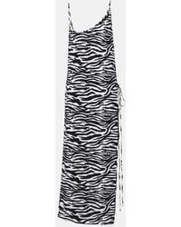 The Attico - Zebra Print Mini Dress - Lyst