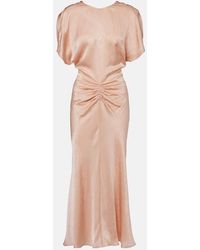 Victoria Beckham - Robe Clair Damassée Froncée - Lyst