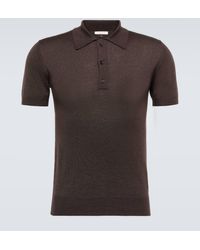 Valentino - Cashmere And Silk Polo Shirt - Lyst