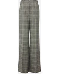 Stella McCartney - Checked Wool Flared Pants - Lyst