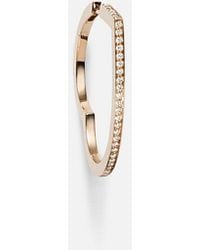 Repossi - Antifer Heart Large 18Kt Rose Single Hoop Earring With Diamonds - Lyst