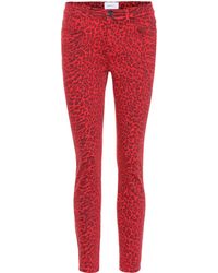 Current/Elliott Mid-Rise Skinny Jeans The Stiletto - Rot