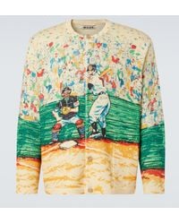 Bode - Slugger Embellished Wool Cardigan - Lyst