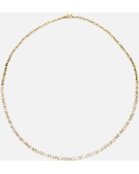 Suzanne Kalan - Classic 18kt Gold Tennis Necklace With Diamonds - Lyst