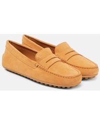 Tod's - Mocassins City Gommino En Daim - Lyst