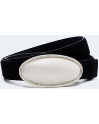 Altuzarra - Oval Plaque Suede Belt - Lyst