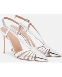 Malone Souliers - Janette Metallic Leather Slingback Pumps - Lyst