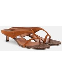 Jimmy Choo - Emeri Suede Thong Sandals - Lyst