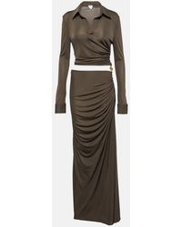 Bottega Veneta - Knot Cutout Jersey Maxi Dress - Lyst