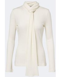 TOTEME - Tie-Neck Jersey Cardigan - Lyst