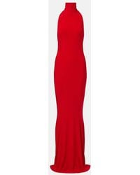 Norma Kamali - Vestido De Fiesta Con Cuello Halter - Lyst