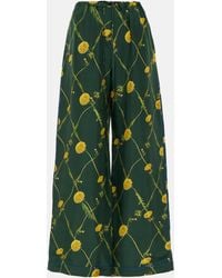 Burberry - Pantalon de pyjama en soie a fleurs - Lyst
