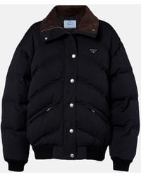 Prada - Bomber Imbottito Con Velluto A Coste - Lyst