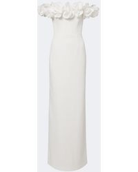 Rebecca Vallance - Odetta Floral-Applique Crepe Gown - Lyst