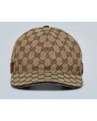 Gucci Cappello da baseball GG con Web - Marrone