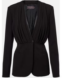 Max Mara - Gradi Draped Crepe Jacket - Lyst