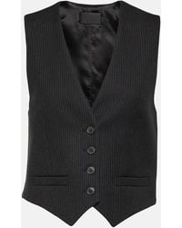 Nili Lotan - Ismael Pinstriped Wool-Twill Vest - Lyst