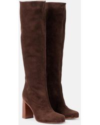 KHAITE - Willow Knee-High Suede Boots - Lyst