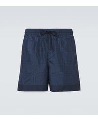 Gucci - Interlocking G Poplin Swim Trunks - Lyst