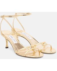 Jimmy Choo - 1998 Leo 65 Metallic Leather Sandals - Lyst