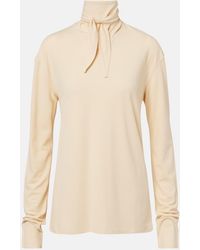 Lemaire - Cotton Jersey Turtleneck Top - Lyst