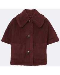 Max Mara - Alpaca, Wool, And Silk Teddy Cape - Lyst
