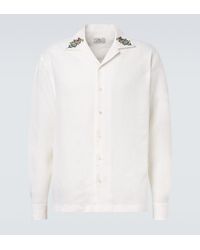 Etro - Paisley Embroidered Linen Shirt - Lyst