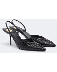 Saint Laurent - Folie Cassandre Leather Slingback Pumps - Lyst