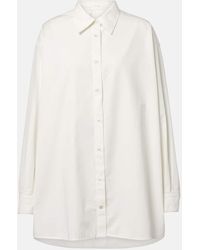 The Row - Camisa Luka De Algodon Y Cachemir - Lyst