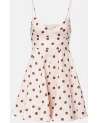 Zimmermann - Polka-Dot Cotton Minidress - Lyst