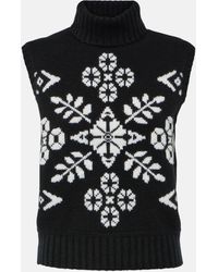 Max Mara - Vivy Jacquard-knit Wool And Cashmere-blend Turtleneck Vest - Lyst