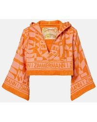 Zimmermann - Solstice Towelling Cotton Terry Crop Top - Lyst