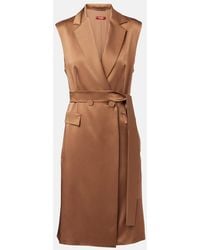 Max Mara - Weste Afgano Aus Satin - Lyst