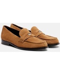 Tory Burch - Suede Penny Loafers - Lyst