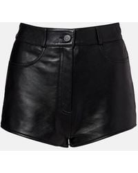 Frankie Shop - High-Rise Shorts Loen Aus Leder - Lyst
