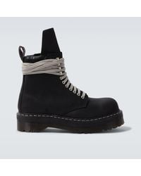 Rick Owens - X Dr. Martens Leather Lace-Up Boots - Lyst