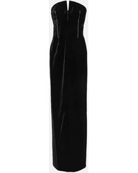 Tom Ford - Abito bustier lungo in velluto - Lyst