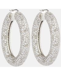 Jil Sander - Orecchini A Cerchio Con Cristalli - Lyst