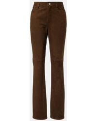 Proenza Schouler - Pantalon Droit Maxine En Daim - Lyst
