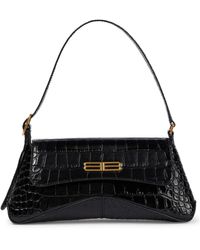 Balenciaga Xx Flap Small Leather Shoulder Bag - Black