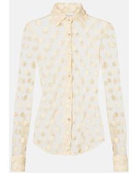 Dries Van Noten - Polka-Dot Cotton-Blend Mesh Shirt - Lyst